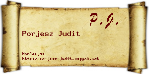 Porjesz Judit névjegykártya